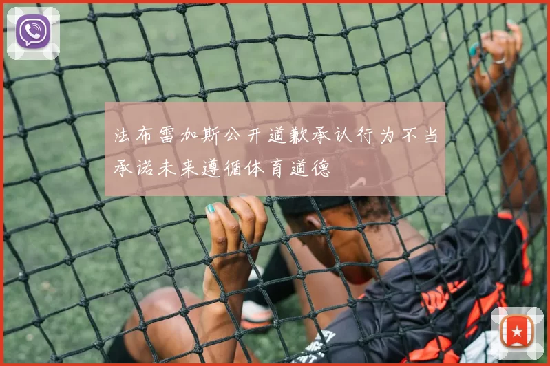 法布雷加斯公开道歉承认行为不当承诺未来遵循体育道德
